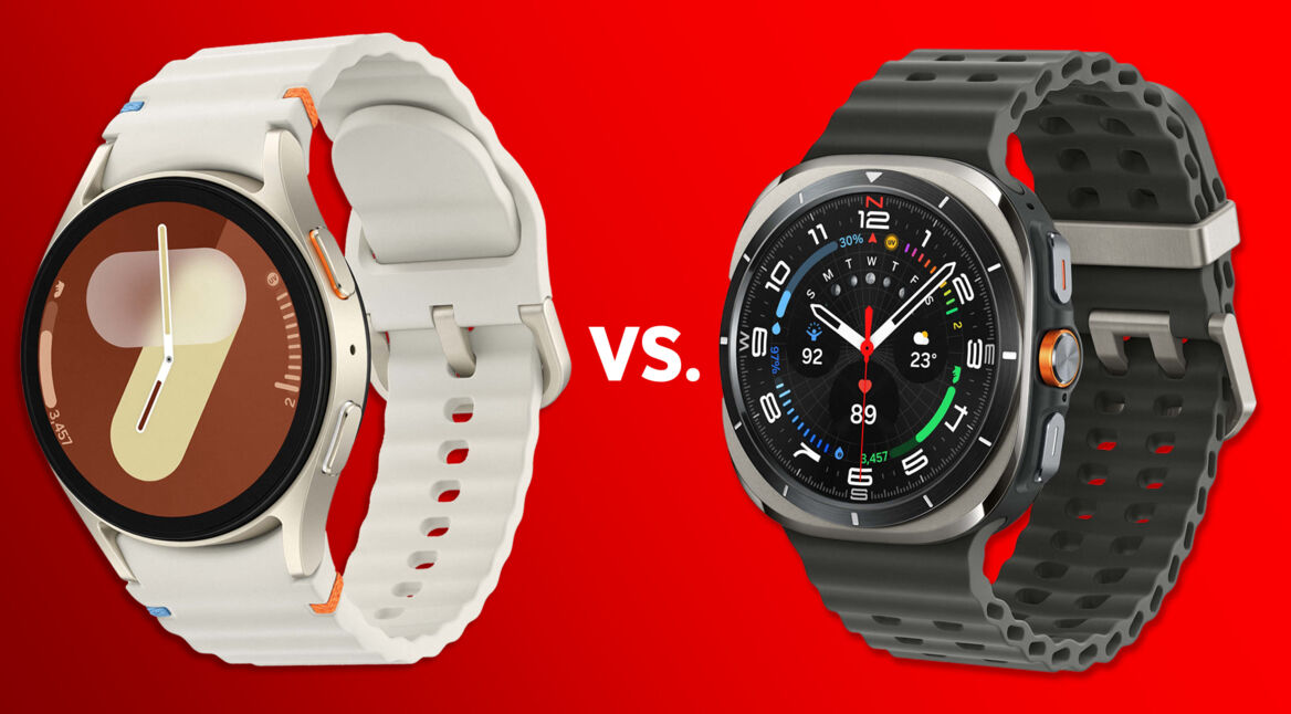 Galaxy Watch 7 und Galaxy Watch Ultra gegenübergestellt