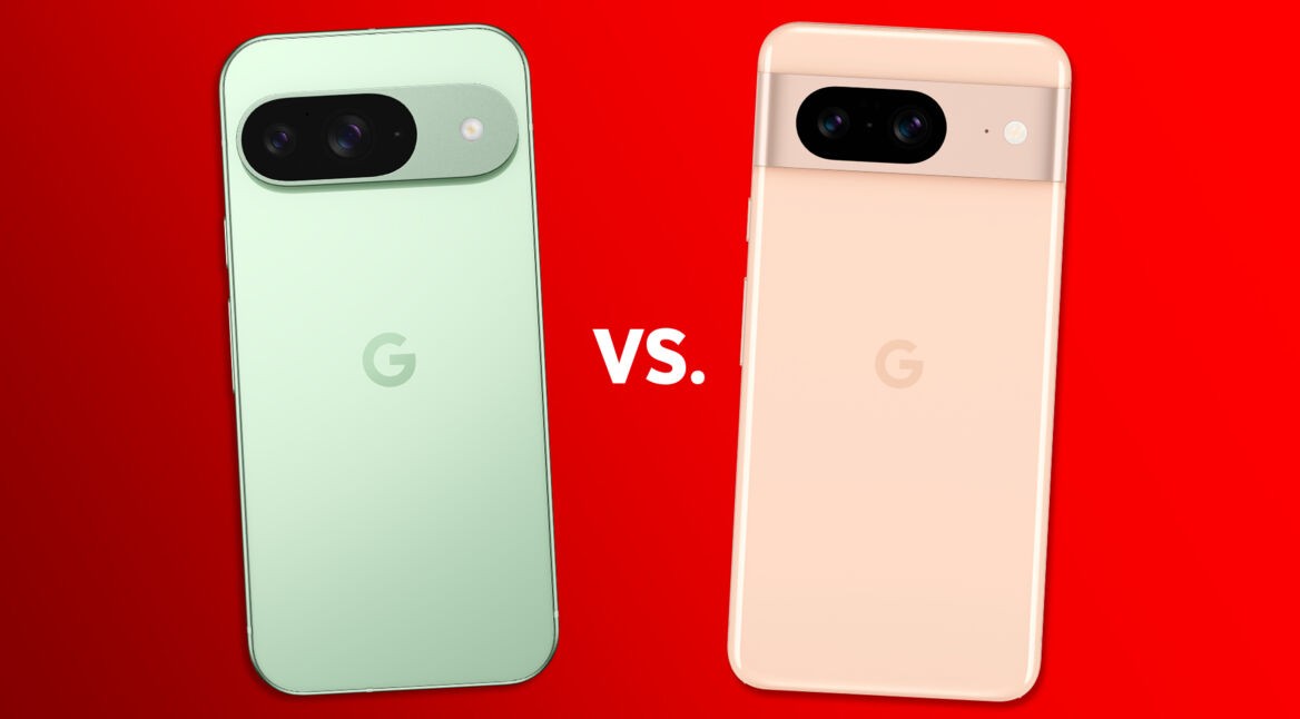 Google Pixel 9 und Pixel 8 gegenübergestellt