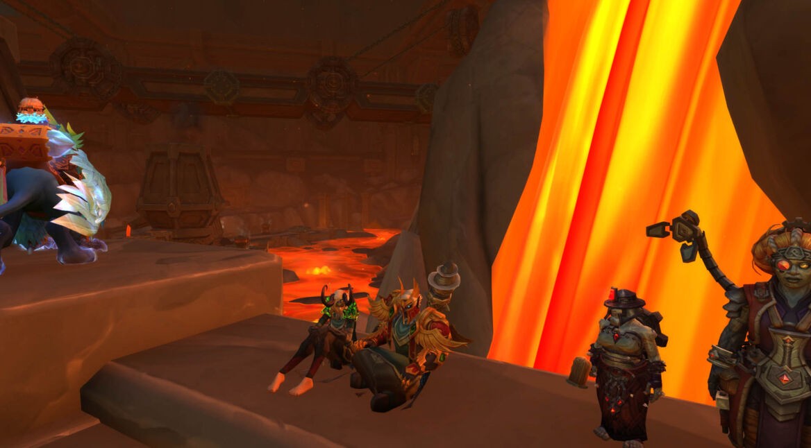 Zwei Spieler:innen in den schallenden Tiefen von WoW: The War Within