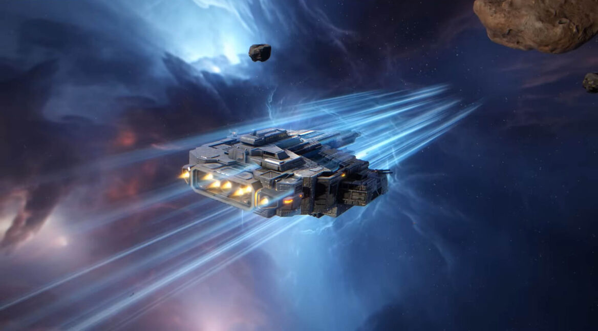 Ein Raumschiff aus dem Spiel Sins of a Solar Empire II