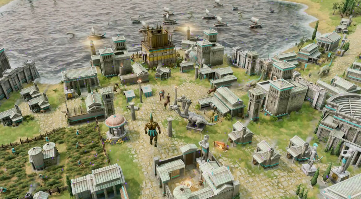 Screenshot eines erbauten Reiches in Age of Mythology
