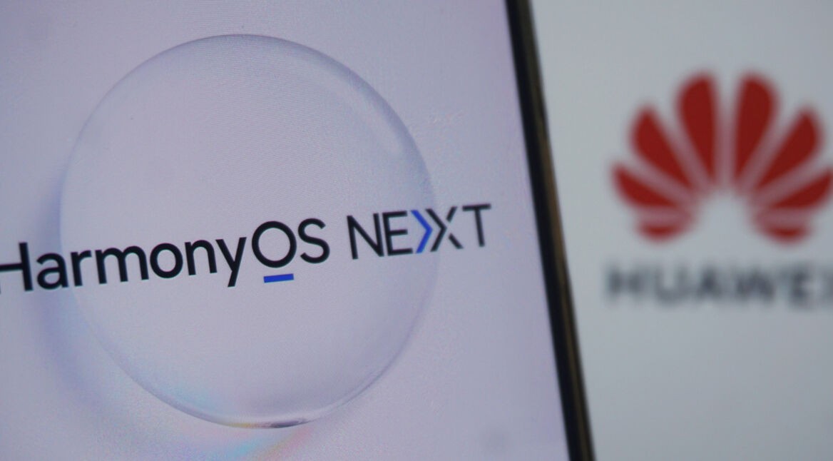 Das Display eines Smartphones, auf dem HarmonyOS Next läuft