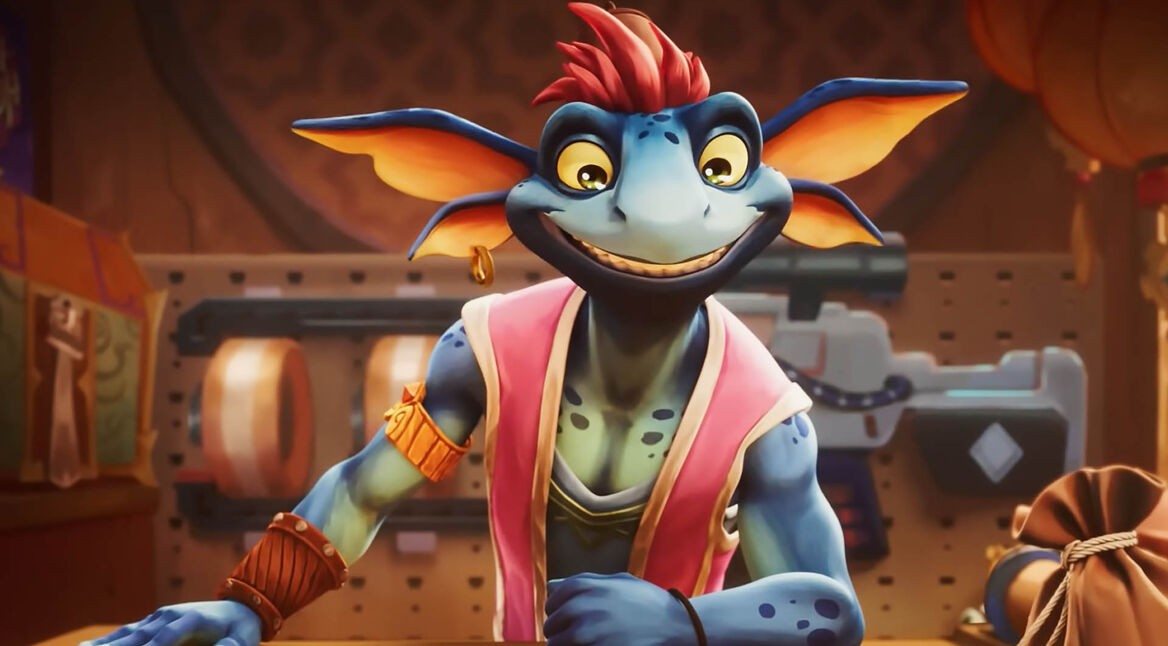 Ein Händler in The Bazaar.