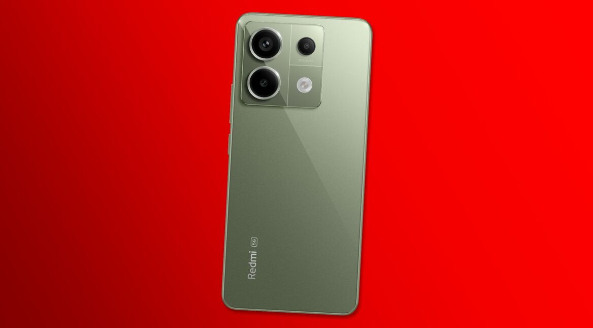 Die Rückseite des Redmi Note 13 Pro in der Farbe Olive