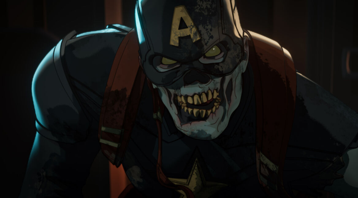 In der animierten Serie Marvel Zombies ist auf dem Bild Zombie Captain America zu sehen