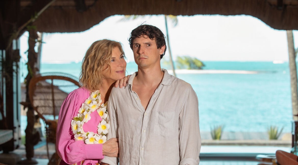 Julien Frison und Michèle Laroque in Flitterwochen mit meiner Mutter