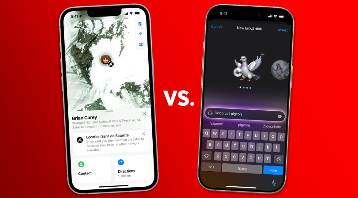 Das iPhone 16e dem iPhone 16 sind nebeneinander aufgereiht