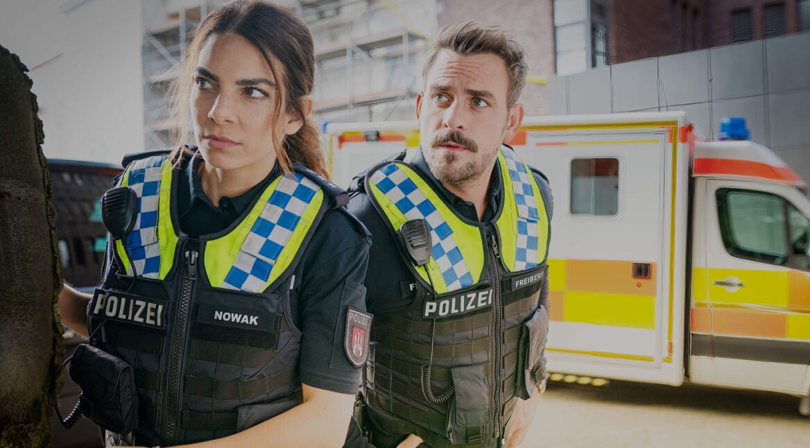 Isa (Lilli Hollunder) und Kris (Marc Barthel) in der ZDF-Seire "Notruf Hafenkante"