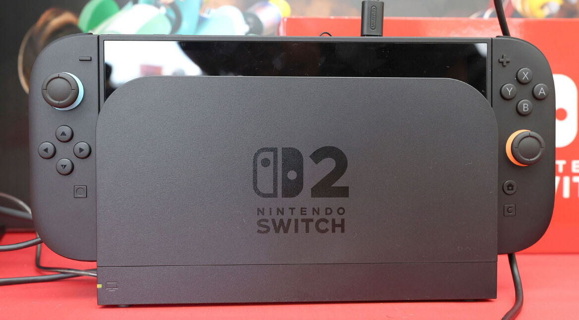 Die Nintendo Switch 2 im stationären Modus