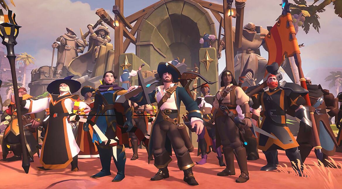 Ein Gruppenbild von zahlreichen Spieler:innen in „Albion Online“.