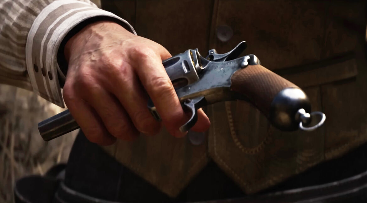 Eine Pistole in „Mafia: The Old Country“.