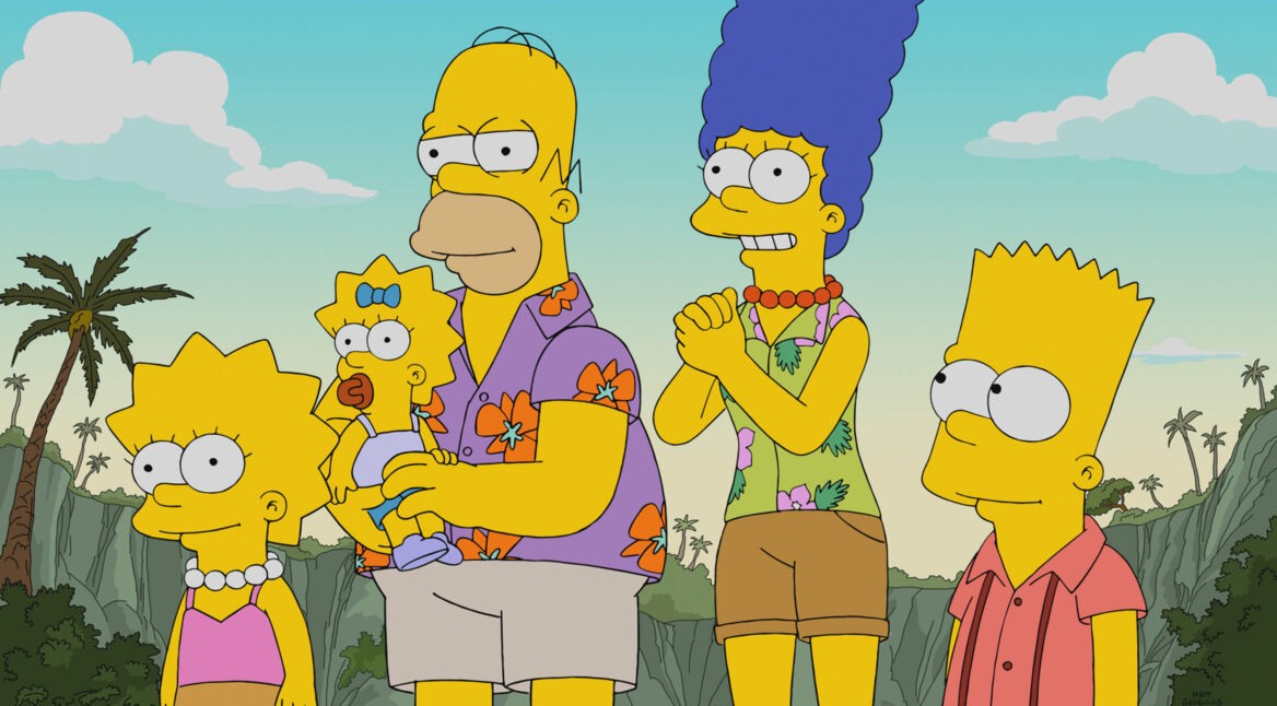 Familienbild der Simpsons.