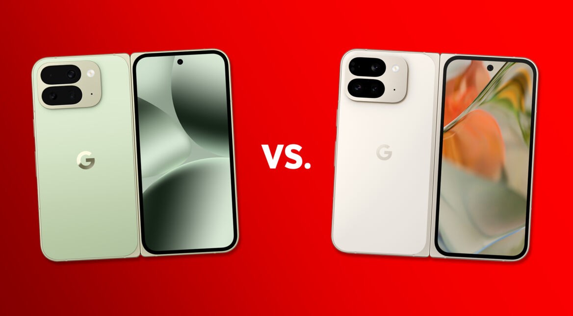 Die Falt-Smartphones Pixel 10 Pro Fold und Pixel 9 Pro Fold sind gegenübergestellt