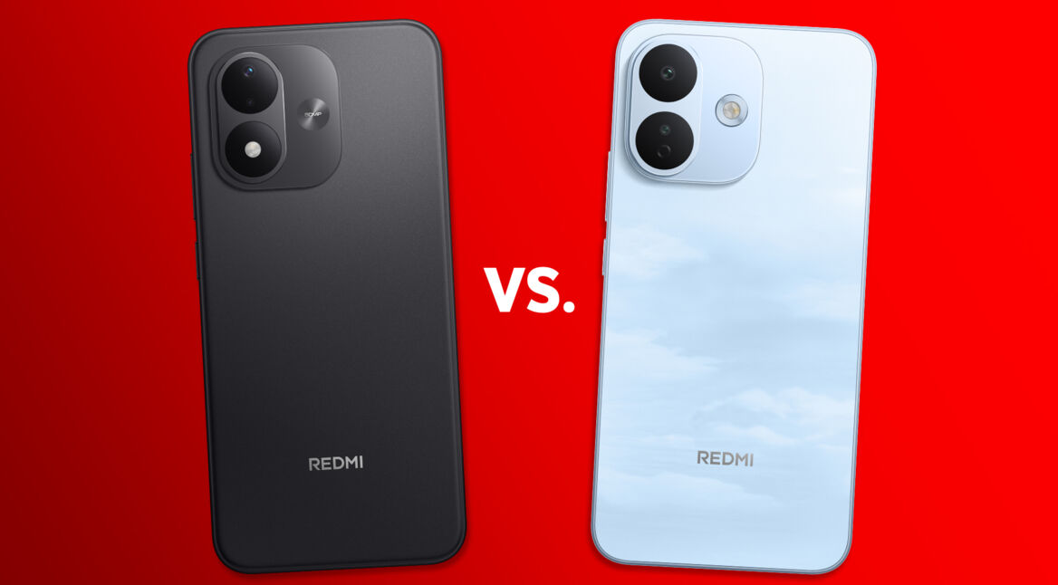 Das Redmi Note 17 5G ist in Schwarz links, das Redmi Note 17 Pro 5G in Blau rechts zu sehen.