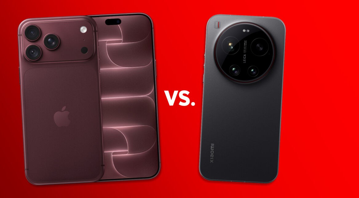 iPhone 18 Pro Max in Burgunder von vorne und hinten sowie das Xiaomi 17 Ultra sind von hinten zu sehen.