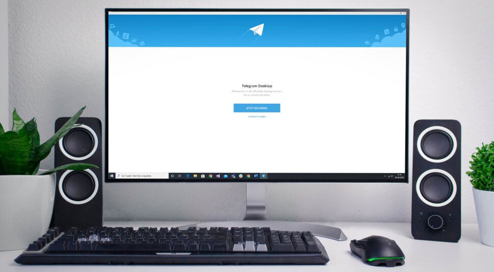 Die Login-Maske des Telegam-Desktop-Clients