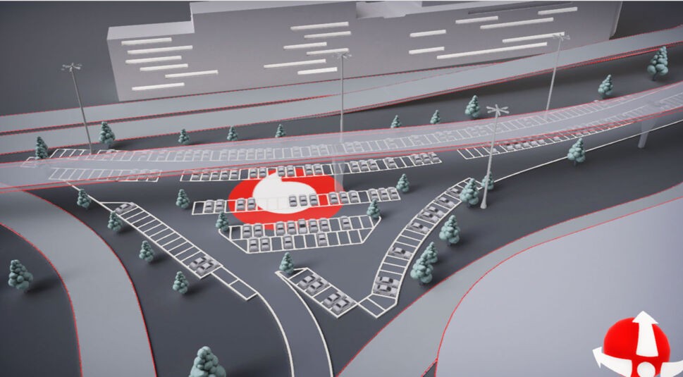 Smart Parking-Simulation von Vodafone - Smart Parking mit Narrowband IoT auf der IAA 2019