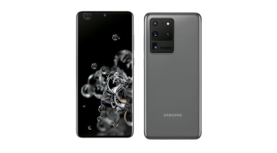 Samsung Galaxy S20 Ultra Vorder- und Rückseite Grey. Foto: Samsung