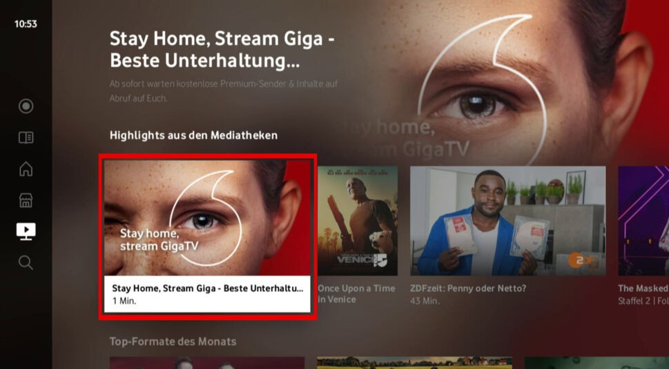 GigaTV Mediathek WeKeepYouGoing