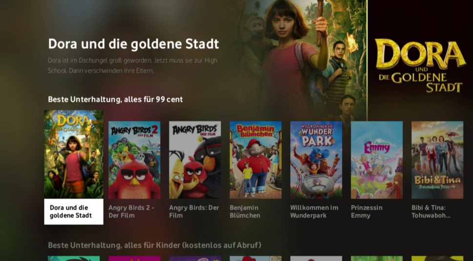 GigaTV Videothek alles für Kinder