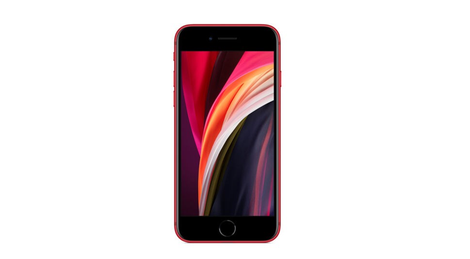 Das iPhone SE in rot von vorne
