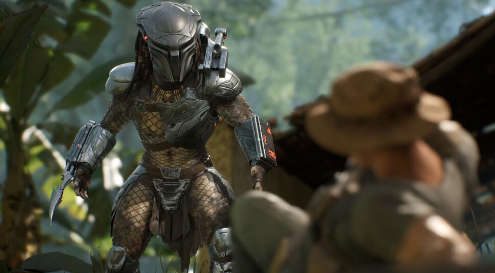 Predator visiert Marine in Predator: Hunting Grounds