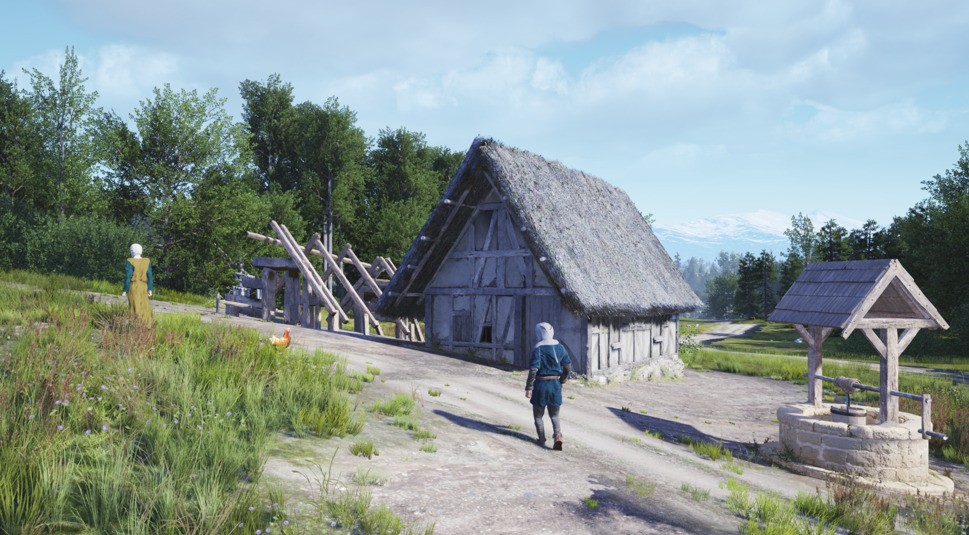 Dorfszene in Mnor Lords