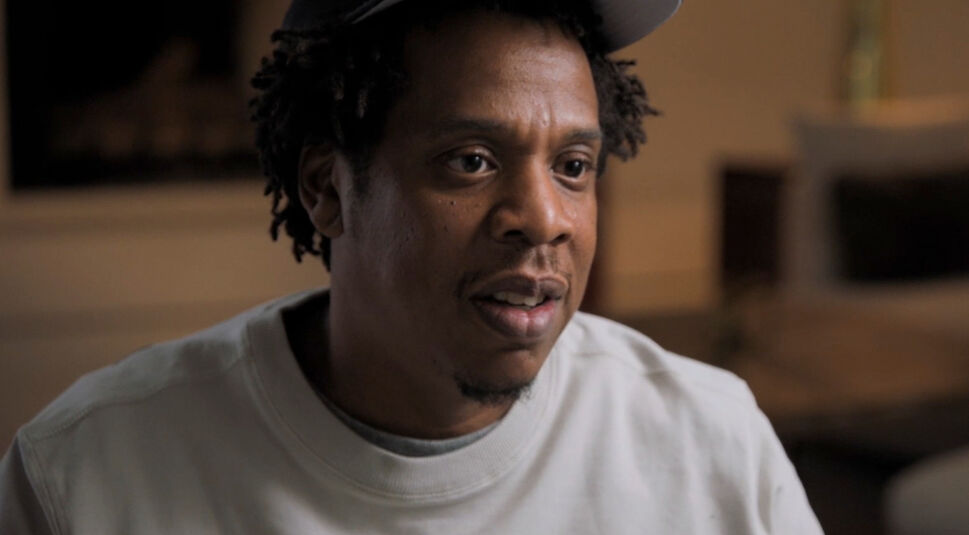 Der Rapper Jay-Z gibt ein Interview
