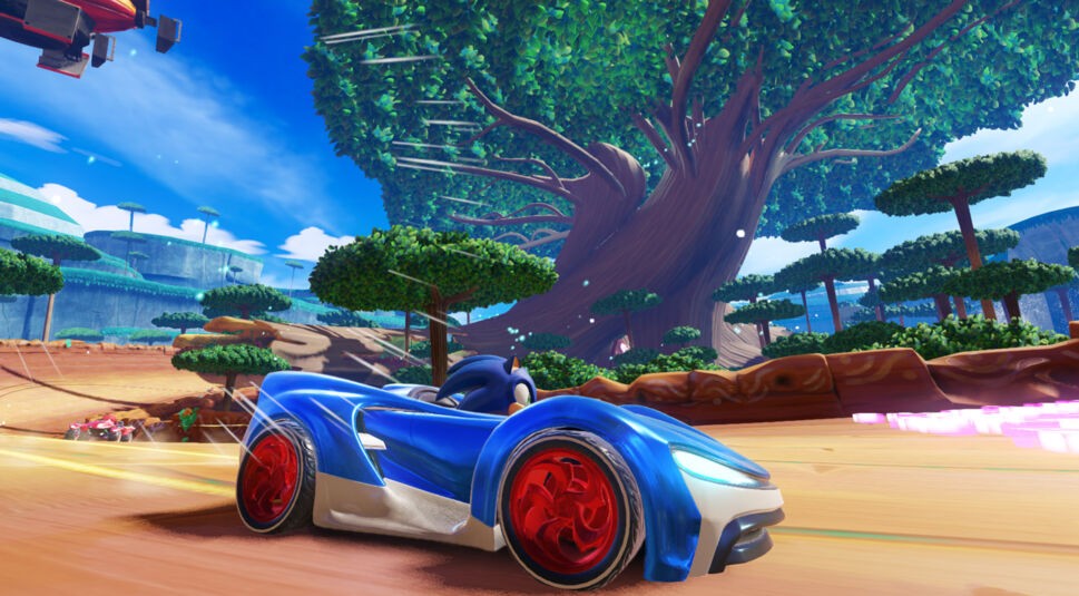 Sonic bei einem Rennen