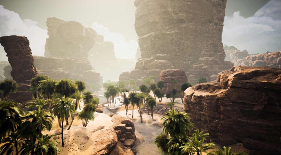 verschiedene Maps im Spiel Icarus; hier: Wüste