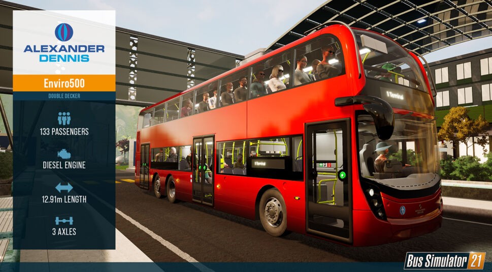 Ein Bus im Spiel Bus Simulator 21