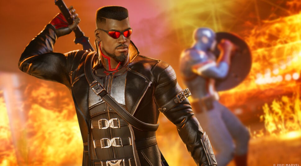 Der Vampirjäger Blade im Spiel Marvel's Midnight Suns