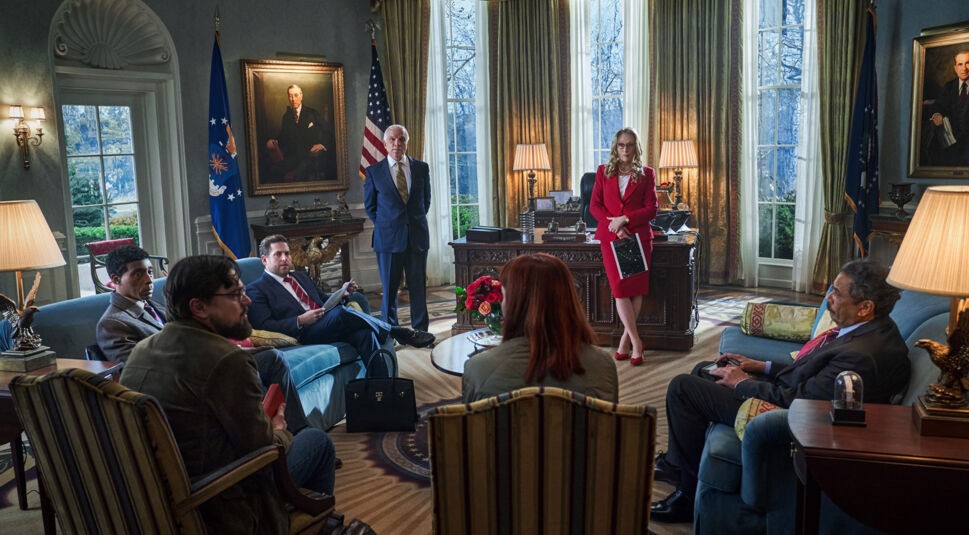 Kate Dibiasky und Dr. Randall Mindy zu Besuch im weißen Haus
