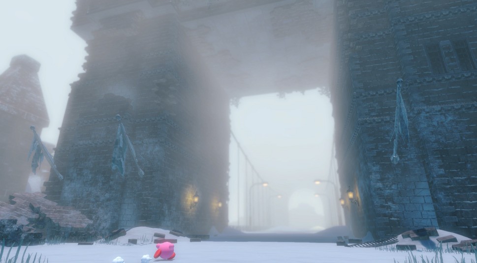 Die Eiswelt im Spiel Kirby und das vergessene Land