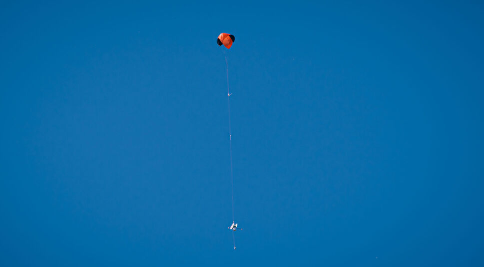 Der Start der Gondel beim Vodafone Stratosphärenflug