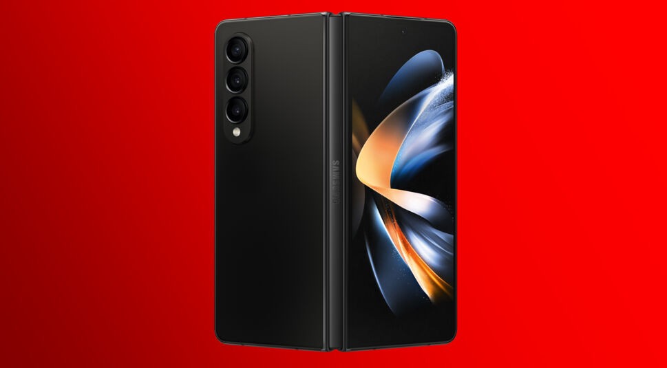 Das Samsung Galaxy Z Fold4 von hinten