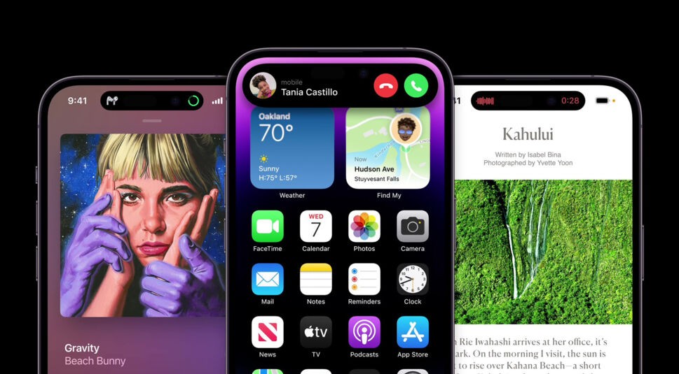 Die neue Dynamic Island beim iPhone 14 Pro und Pro Max