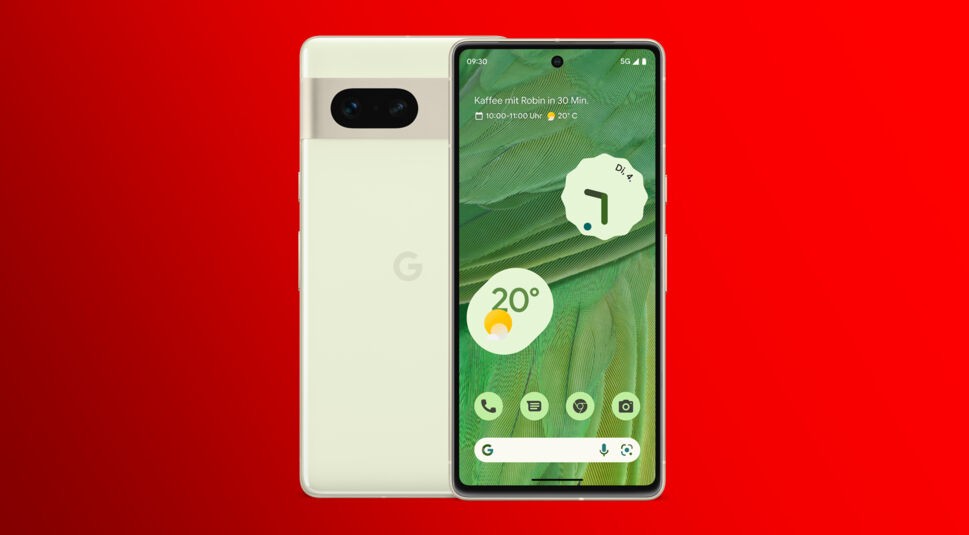 Das Google Pixel 7 von vorn und hinten