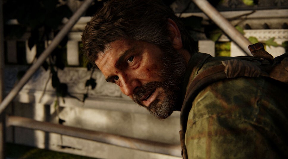 Joel aus dem The Last of Us-Game schaut von der Seite