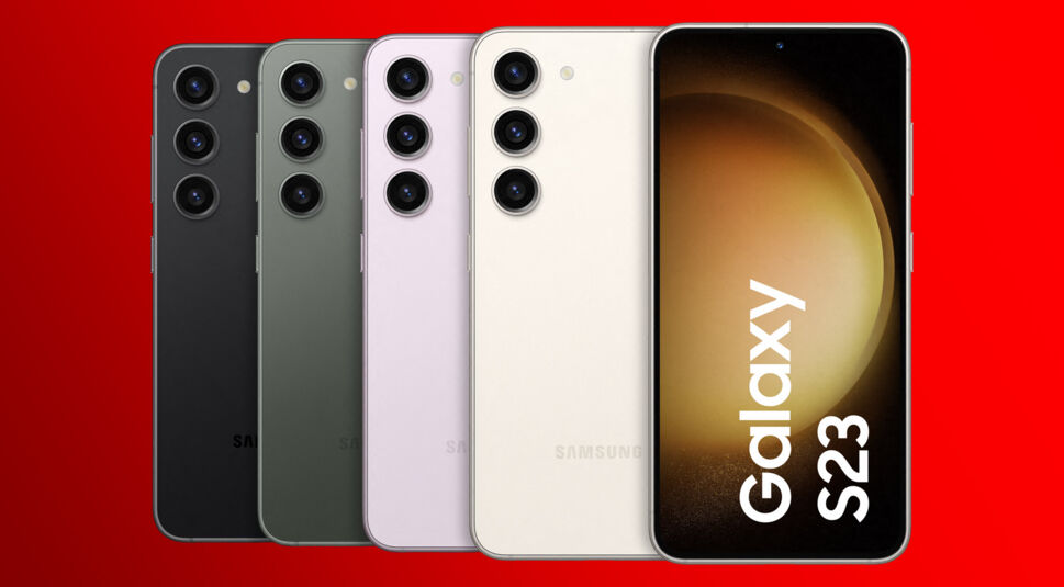 Rückansicht des neuen Samsung Galaxy S23