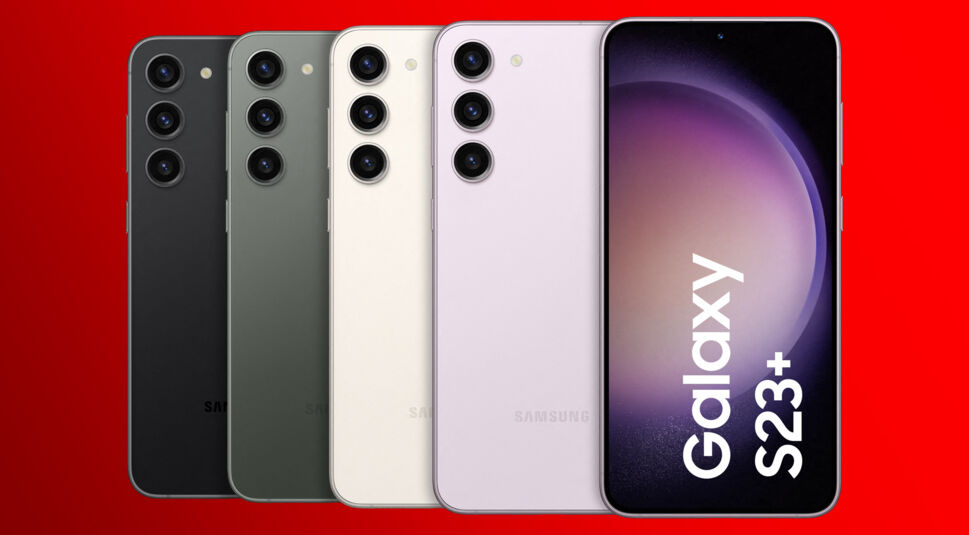 Die Farben der Rückseite des Samsung Galaxy S23+