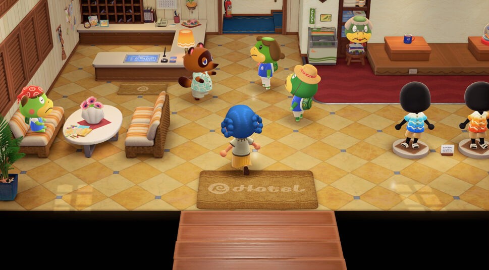 Auf dem Bild in dem Artikel zu dem Vergleich von Pokémon Pokopia vs. Animal Crossing ist ein Bild aus dem Spiel Animal Crossing zu sehen. Auf diesem ist ein Raum voller Charaktere zu sehen.
