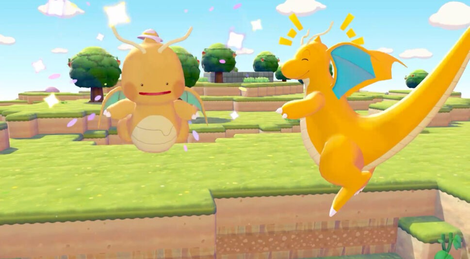 Auf dem Bild in dem Artikel zu dem Vergleich von Pokémon Pokopia vs. Animal Crossing ist ein Bild von zwei Pokémon aus dem Spiel Pokémon Pokopia zu sehen.