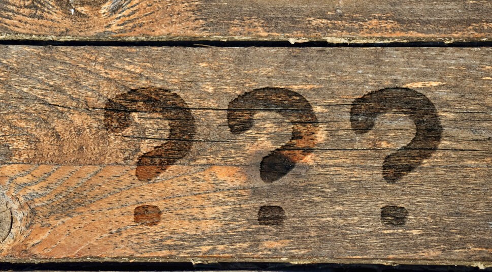 Three question marks