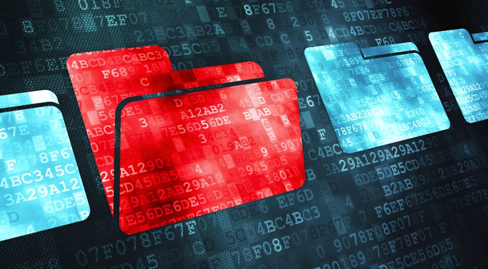 Finance concept: Folder on digital background