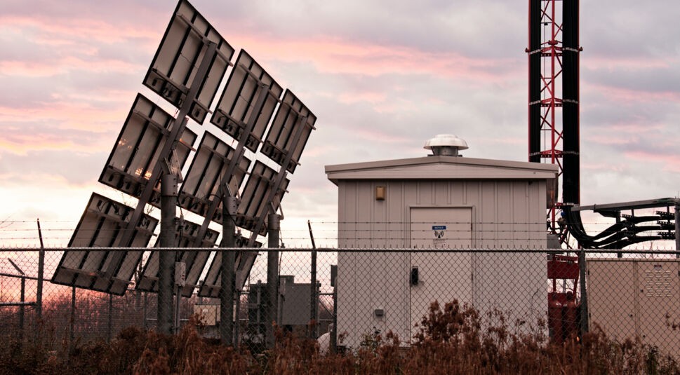 Cellular site and solar panels