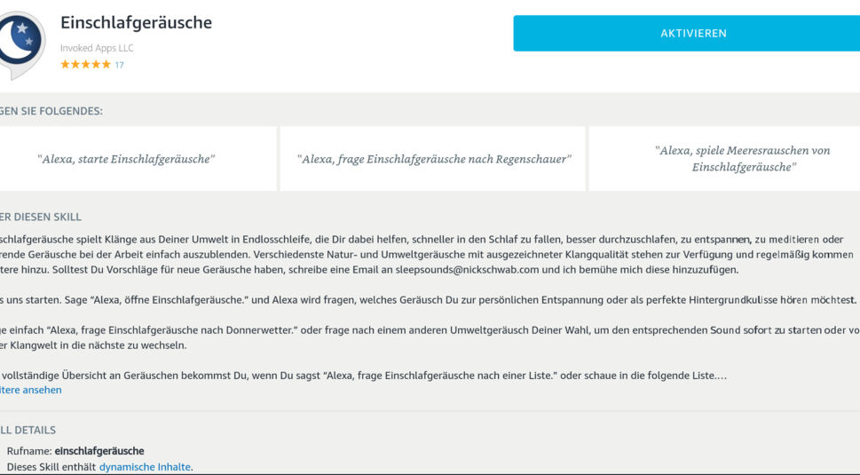 Die Skills auf dem Amazon Echo sind schnell deaktiviert.