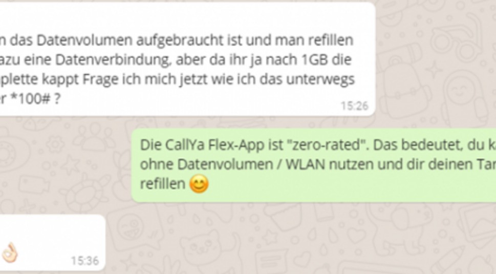 Kundenfeedback per WhatsApp