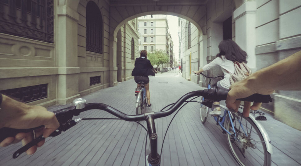 Fahrrad fahren in der Stadt