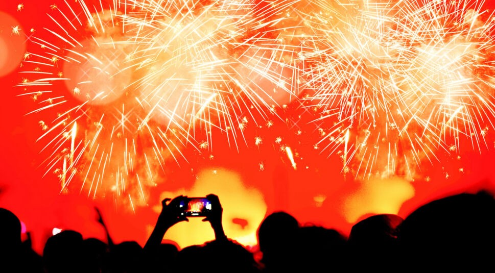 Feuerwerk-Fotos mit dem Smartphone.